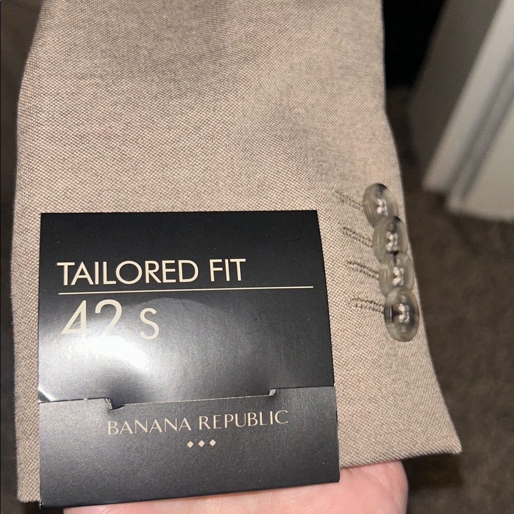 NWT Men’s Banana Republic Tan Suit Jacket - 42S - Picture 4 of 6